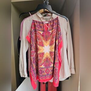 Pink Paisley Women's Silk Top Robert Graham S